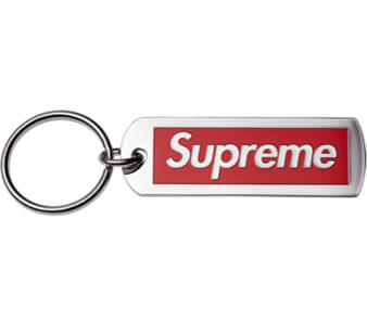 ルイヴィトン シュプリームコピー ルイヴィトン シュプリーム Box Logo Metal Tag keychain 赤 キーホルダー